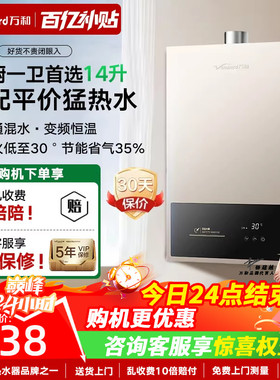 万和燃气热水器家用天然气洗澡13L14升16升恒温式旗舰店BE1 pro