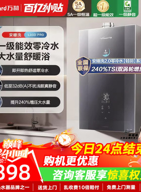 万和零冷水燃气热水器16升天然气静音下置风机水伺服增压LS9DPRO