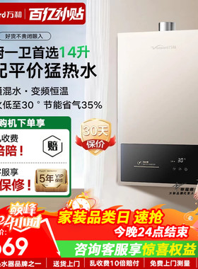 万和燃气热水器家用天然气洗澡13L14升16升恒温式旗舰店BE1 pro