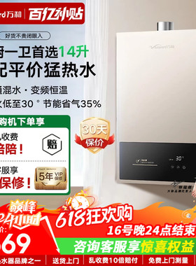 万和燃气热水器家用天然气洗澡13L14升16升恒温式旗舰店BE1 pro