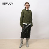 YOUWEI 油腊皮简约女士裙子半身裙Y5823416 优惠专属