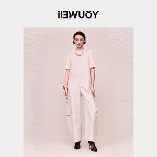 YOUWEI有尾2024秋季通身高密全棉工装连体裤Y6224302