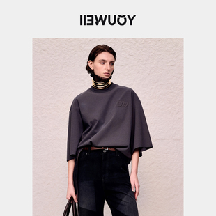 YOUWEI有尾2024秋季女装美式贴布绣廓形T恤Y1124301
