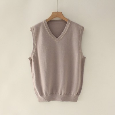 针织马甲纯色休闲简约毛衣女