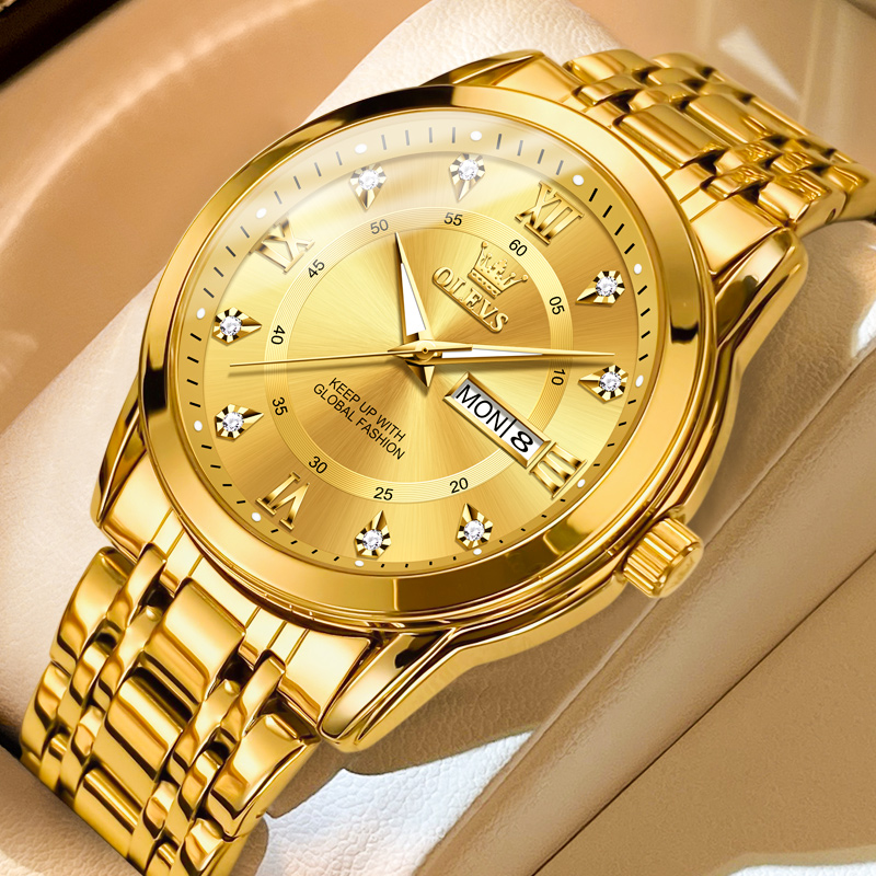 【瑞士精品】夜光防水实心钢带