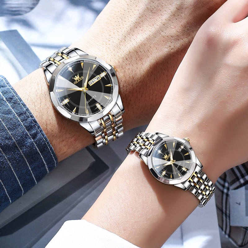 瑞士品牌情侣手表一对1314对表防水正品牌名表情人节礼物送男女友