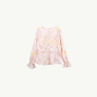 【VAZSLVE/全新奢品】捡漏-韩系粉色碎花衬衫上衣-BO70623