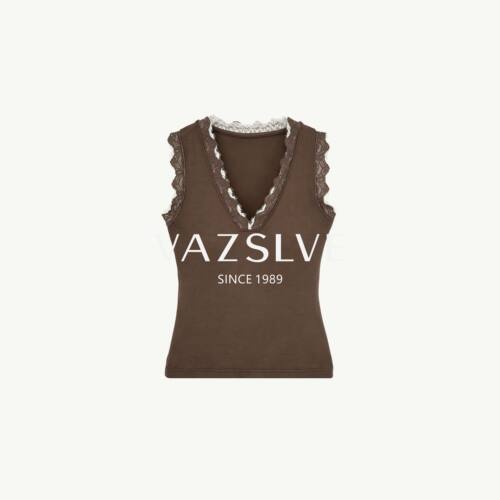 【VAZSLVE/全新奢品】捡漏-蕾丝V领无袖美背-BO10096