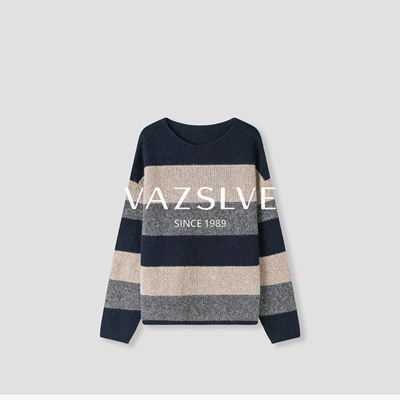 【VAZSLVE/全新奢品】捡漏-新款时尚潮流条纹百搭毛衣-6XLLH1398