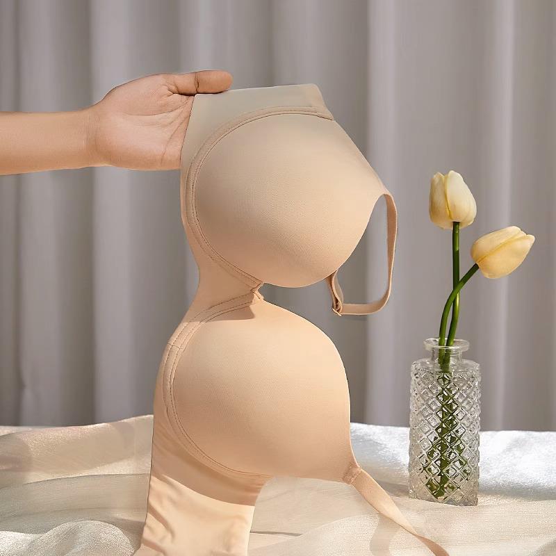 无痕大码内衣女薄款大胸显小聚拢