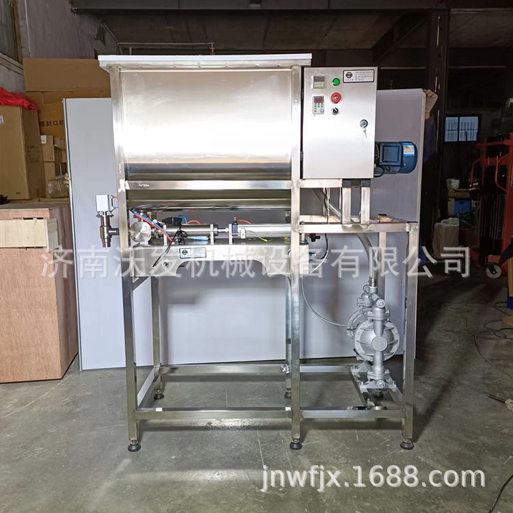 搅拌湿猫粮灌装机鑫沃发宠物肉泥气动罐装加工全自动包装机机械