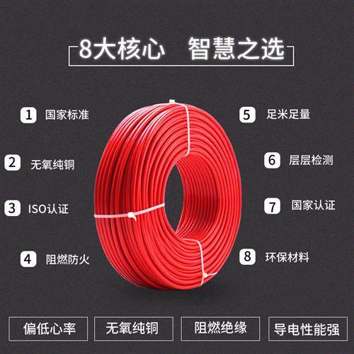 BVR电线国标铜芯线1.5 2.5 4 6平方单芯多股铜芯家用软线控制线