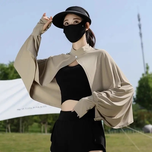 夏季骑车开车透气防晒披肩女款