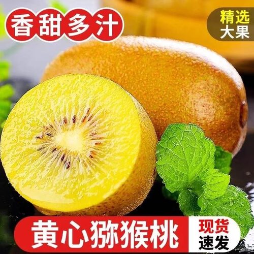 四川正宗H20黄心猕猴桃奇异果金果纯甜无酸新鲜水果产地直发