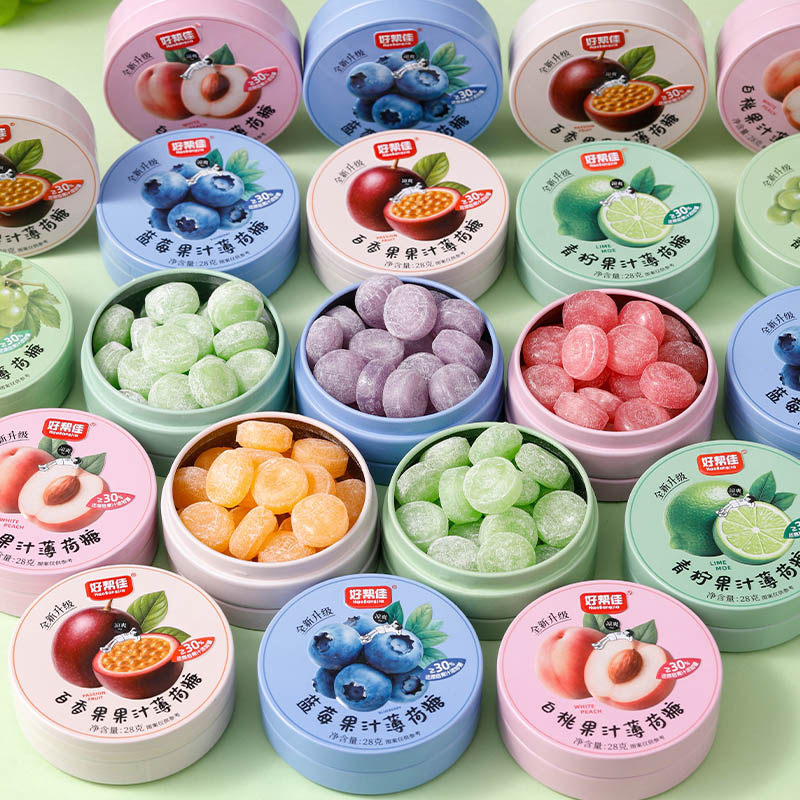 好帮佳果汁水果薄荷硬糖