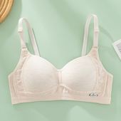 秋季 薄款 无钢圈内衣女学生初中生高中生发育期小胸聚拢少女文胸罩