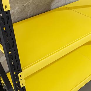 黄色带轮子可移动货架置物架家用仓库仓储多功能铁架多层理货架