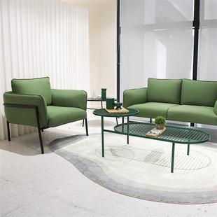 森川家具办公沙发接待商务休闲简约现代会客区布艺洽谈双人位组合