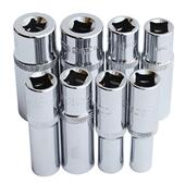 旋具 棘轮扳手 加长套筒 标准中飞内六角套筒10MM方口 8套筒头