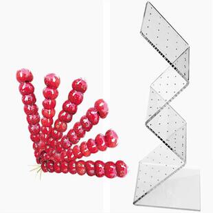 加厚亚克力水果串巧克力棒冰糖葫芦棒棒糖棉花糖竹签架插架展示架