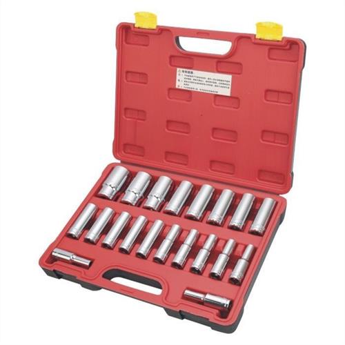 鹰之印1/2套筒头19号17套铜内六角21套桶工具 大飞套筒套装组合