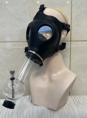 乳胶防毒面具cosplay胶衣配件latex呼吸控制窒息套装rubber窒息sm