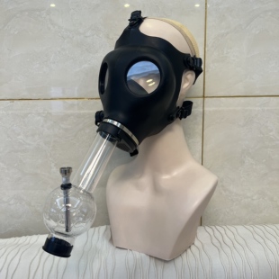 乳胶防毒面具cosplay胶衣配件latex呼吸控制窒息套装 rubber窒息sm