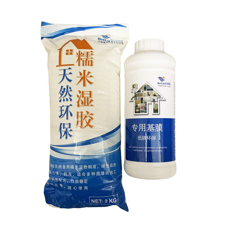 北台竹炭净味环保天然糯米胶墙纸墙布壁画专业胶水护墙专用型基膜