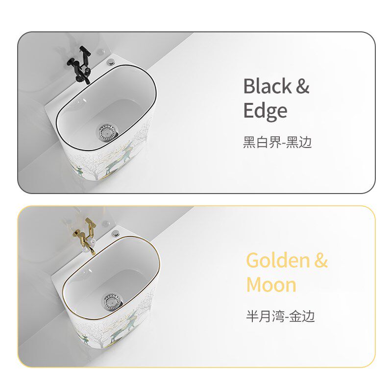 德国XORO创意拖把池家用阳台绚丽麋鹿花纹拖布池洗墩布池落地式