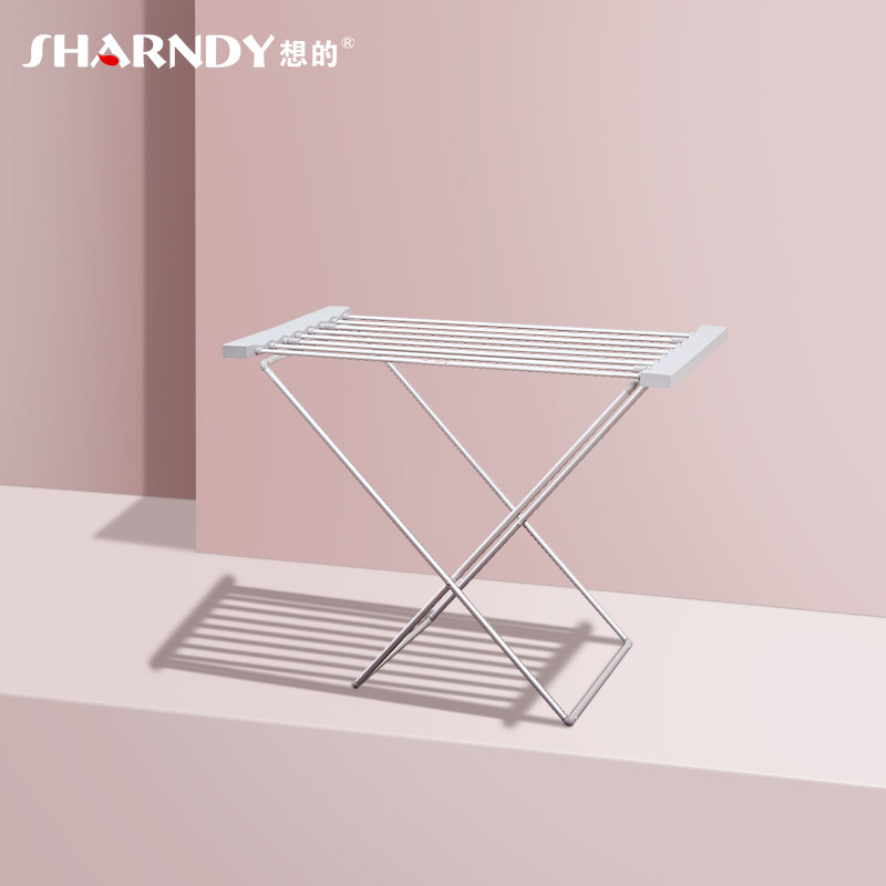 SHARNDY/想的电热晾衣架干衣机太空铝落地折叠式烘干器梅雨潮湿用