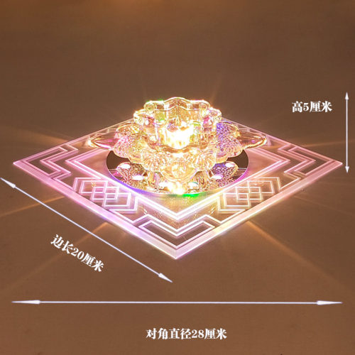 过道灯走廊灯 现代简约玄关楼梯天花灯创意射灯水晶LED入户孔灯