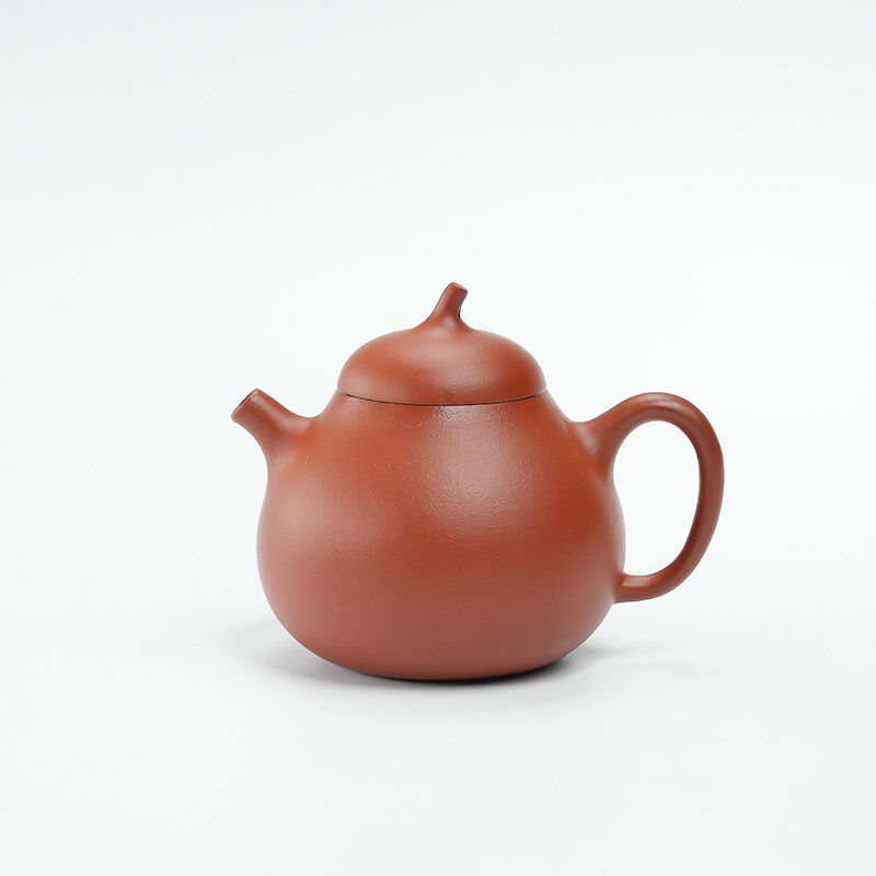紫砂家用茶壶手工制作茄瓜壶原矿生砂朱泥小品壶紫砂壶150cc