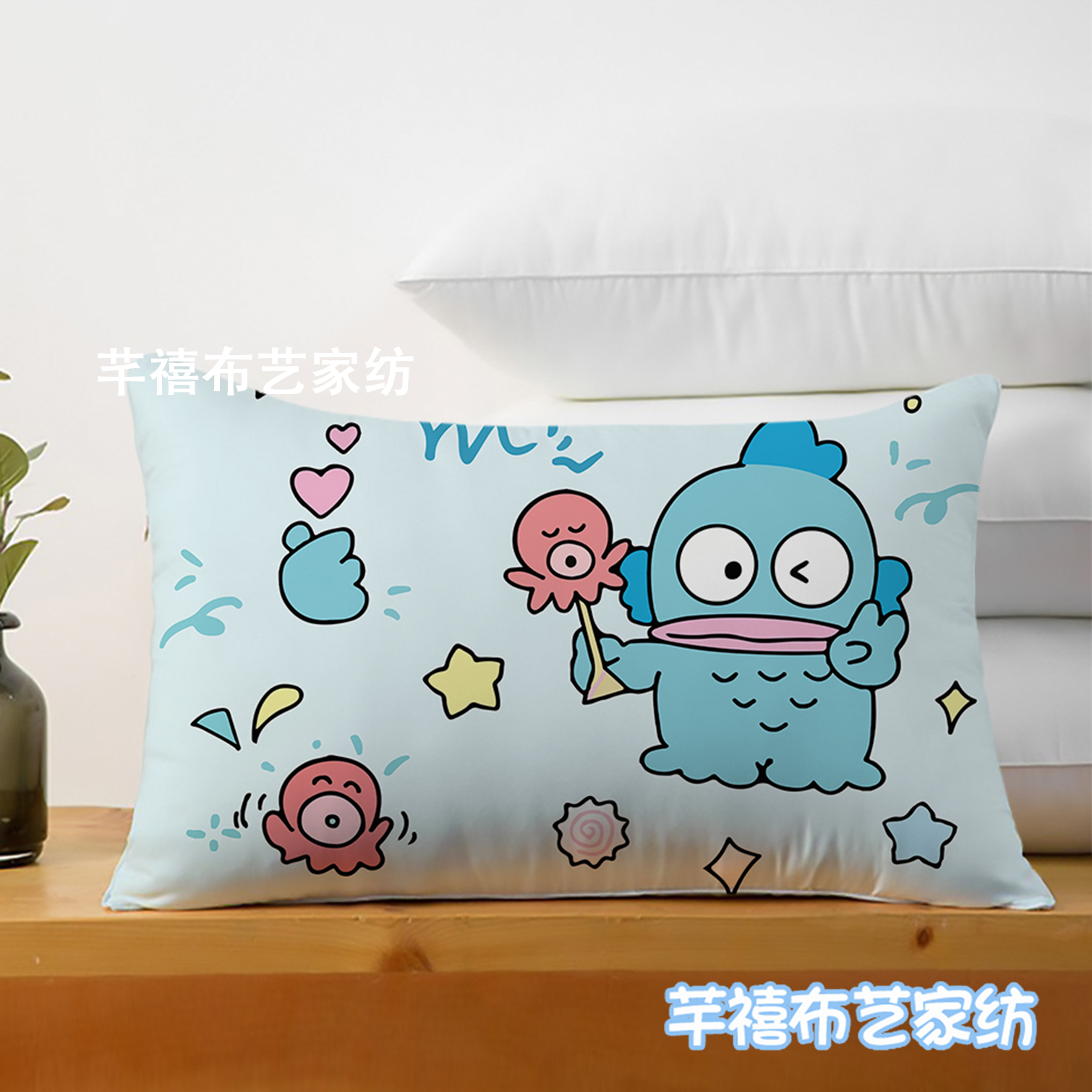 2025新款卡通小丑鱼枕套儿童萌趣小枕套双面印花枕头套拉链可拆洗