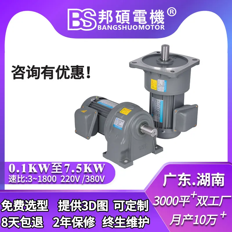 BS邦硕GV立式单相齿轮减速电机
