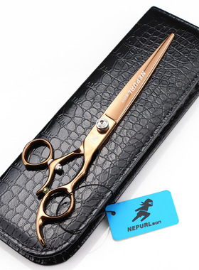 8.0寸古铜金色  ZBC-80高dang 宠物美容飞剪 彩色美容剪转柄 送包