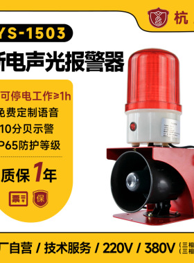 YS-1503工业三相电断电缺相停电语音声光报警器养殖鱼塘220V380v