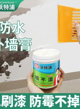 沃特浦补墙膏墙面修补白色防水防潮防霉墙不湿墙壁白墙修复腻子漆