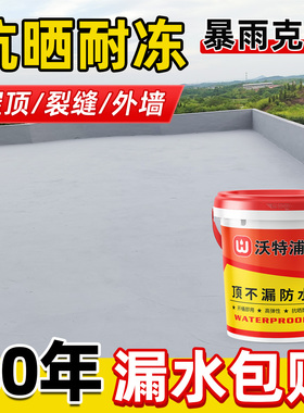 沃特浦屋顶防水涂料补漏裂缝渗水材料楼顶房顶漏水外墙专用防漏胶