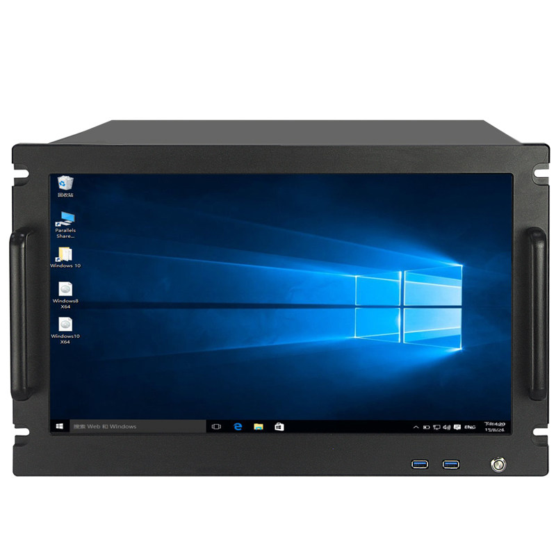 研云灵18.5寸工业一体机电脑液晶触摸显示屏嵌入式工控机箱