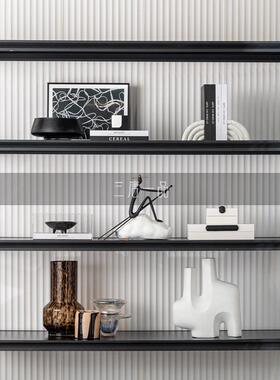 轻奢风样板间摆件高级感书架书柜设计师桌面软装组合现代装饰品