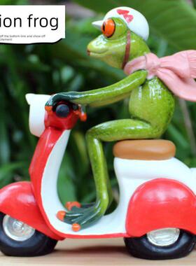 采购产品青蛙饰品的女孩，可爱的自行车，时尚的家庭书桌，树脂工