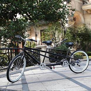 亲子车休闲多人单车变速车情侣双人旅行自行车 上海26寸欧美款