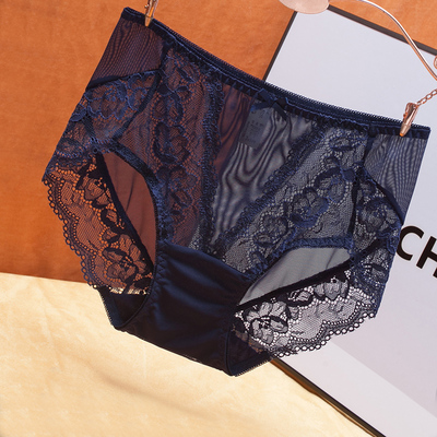 黛安文芬内裤中高腰蕾丝女士大码