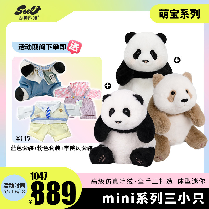 西柚熊猫mini4小只组合