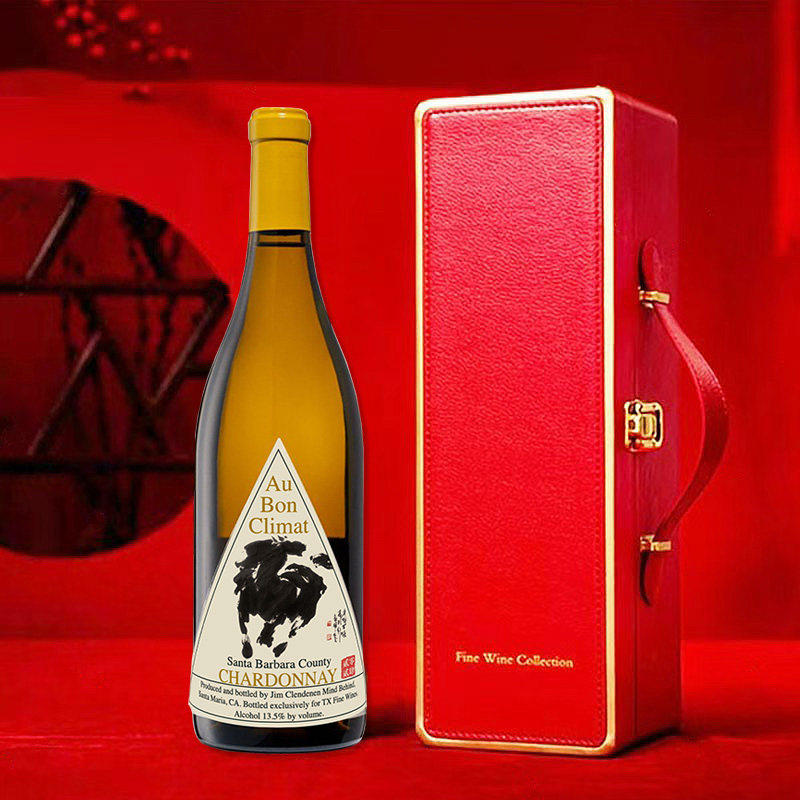 美国进口 马年限定奥邦圣巴巴拉时来运转干型葡萄酒礼盒礼物