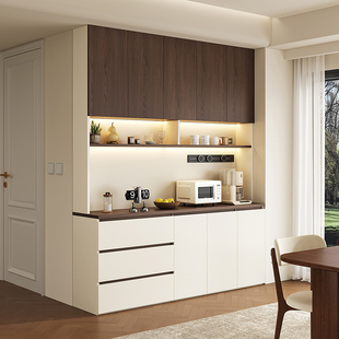 君尚木语ENF级餐边柜高柜靠墙一体可定制满墙柜子家用储物收纳柜