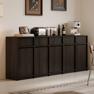 ENF级欧松板餐边柜可定制家用靠墙一体厨房客厅储物柜包安装柜子