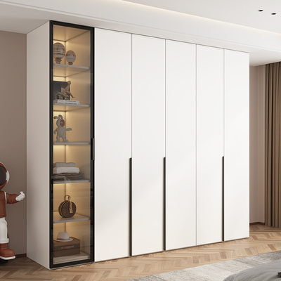 简约平开门欧松板大容量衣柜