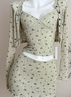 云朵设计质百搭三件套防晒衫+背心+半身裙套装M-GZSUN云Y5099