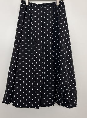 云朵家春上新韩系复古波点云朵裙花苞半裙半身裙26f251-1